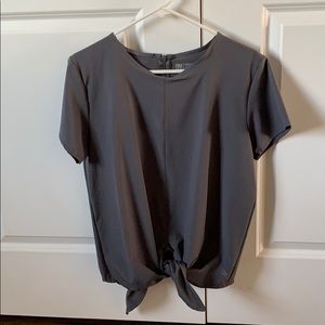 NWOT Albion Fit gray front tie top